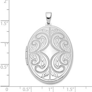 .925 Sterling Silver Oval 6-Frame Family Locket